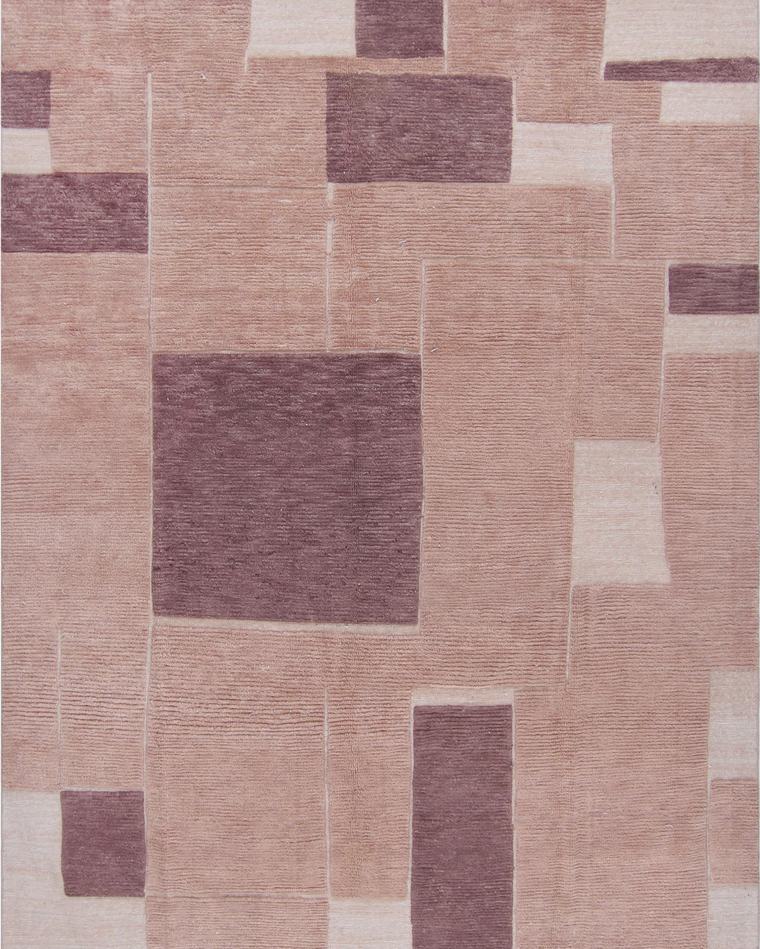 Custom hand-knotted wool rug in sage and olive, 320 × 242 cm, woven to order by Rug Gossips in Lahore