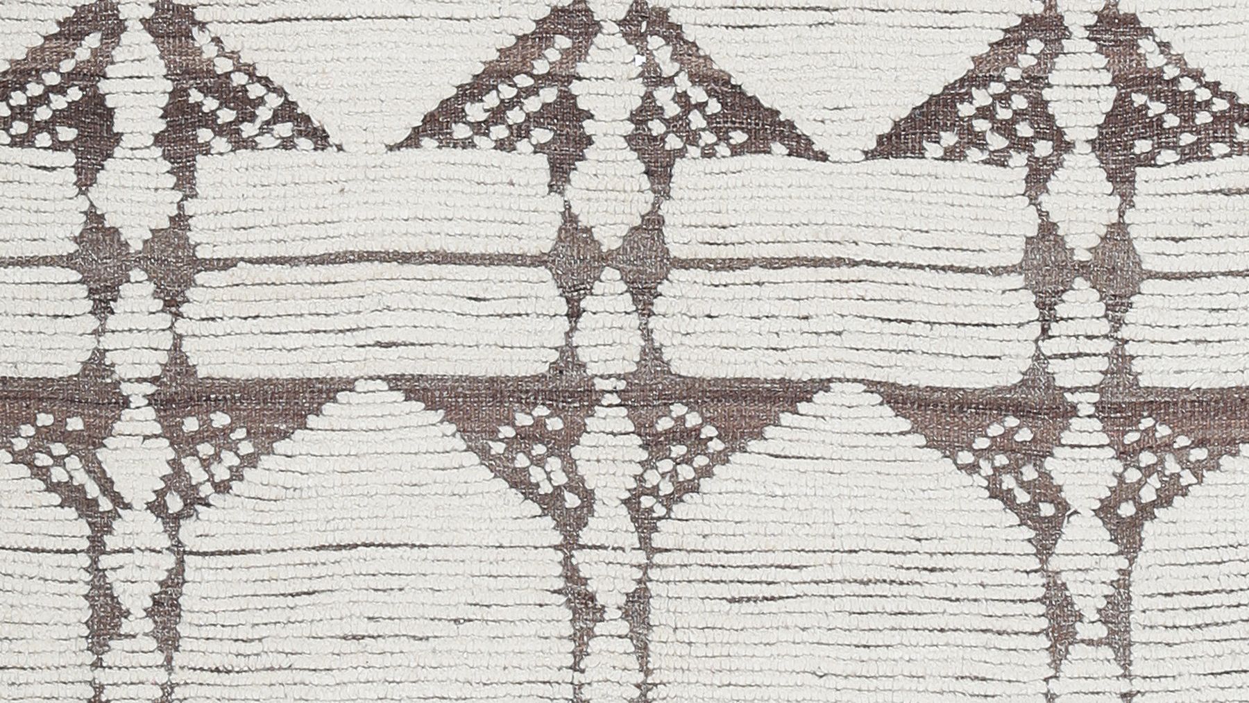 Detail of a custom moroccan rug woven by Rug Gossips in Lahore