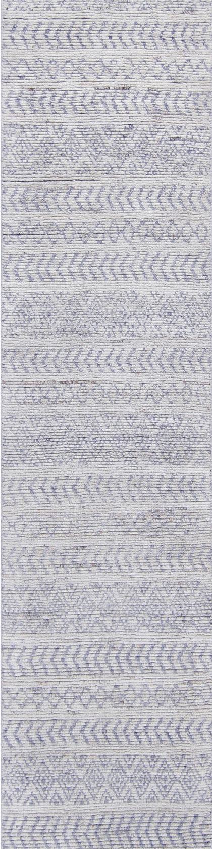 Custom handwoven runner rug in beige and cream, 536 × 86 cm, woven to order by Rug Gossips in Lahore