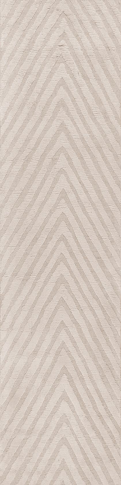 Custom handwoven runner rug in cream and beige, 650 × 90 cm, woven to order by Rug Gossips in Lahore